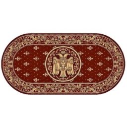 Covor Bisericesc Oval, 150 x 230 cm, Rosu, Lotos 15077/210