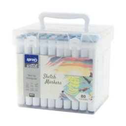 Set 80 Culori Marker, 2 Capete, 3 mm + 6 mm, Sketch