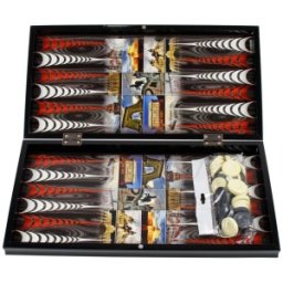 Joc de Table, cu Peisaje, 50 x 50 cm, Lemn Lacuit