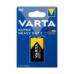 Set 4 x Baterie Zinc Carbon 6F22 Varta Super Heavy Duty, 9 V