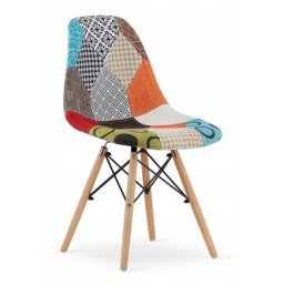 Scaun bucatarie/living, Artool, Seul, textil, lemn, mozaic multicolor, 46.5x56.5x82.5 cm GartenVIP DiyLine