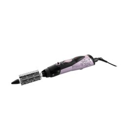 Ondulator Perie ondulatoare cu aer cald si ionizare Rosalia 7322, 1000 W, 7 accesorii Negru/Lila