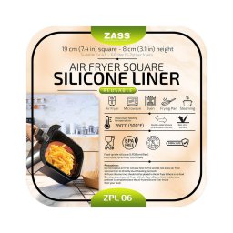 Forma patrata din silicon pentru friteuza cu aer cald – 19 cm ZASS ZPL 06