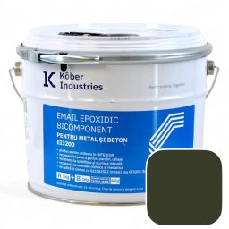 Email epoxidic, Kober Industries, EI3200, metal si beton, semi lucios, interior, Amber Green 6 kg,