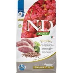 FARMINA N&D Quinoa Duck Broccoli Asparagus Neutered hrana pentru pisici adulte sterilizate 1.5 kg