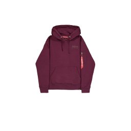 ALPHA INDUSTRIES Pulover 'Backprint' roşu închis / negru