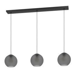 Suspensie Arangona 390214, 3xE27, sticlă gri mată și metal, L125,5 cm