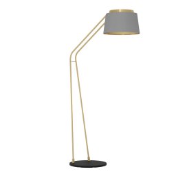 Lampadar Almerimar 390174, L110 cm, 1xE27, gri, alamă, negru