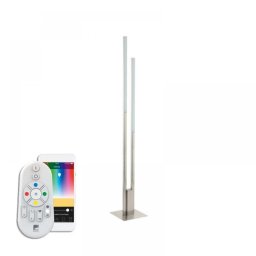 Lampadar Fraioli-Z 900078 LED RGB cu lumină albă reglabila, 2x16W, nichel mat, 4800 lumeni
