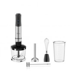 Blender 5 in 1, Inox, Functie Turbo, 12 Trepte Viteza, Putere 1200 W