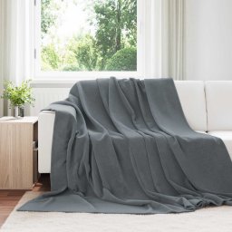 Patura de aruncat Gri închis 220 x 240 cm Molton GartenMobel Dekor