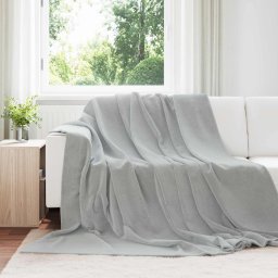 Patura de aruncat Gri 220 x 240 cm Molton GartenMobel Dekor