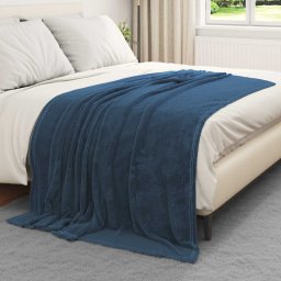 Patura de aruncat Albastru marin 150 x 200 cm Molton GartenMobel Dekor