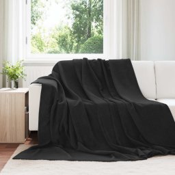 Patura de aruncat Negru 220 x 240 cm Molton GartenMobel Dekor