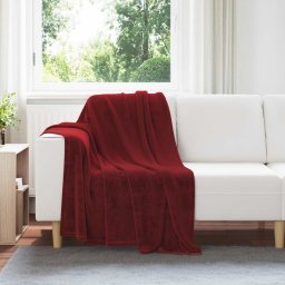 Patura de aruncat Rosu Bordeaux 130 x 150 cm Molton GartenMobel Dekor