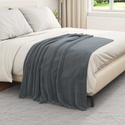 Paturi de aruncat 6 pcs Gri închis 130 x 150 cm Molton GartenMobel Dekor