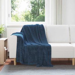 Paturi de aruncat 6 pcs Albastru marin 130 x 150 cm Molton GartenMobel Dekor