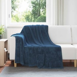 Paturi de aruncat 6 pcs Albastru marin 150 x 200 cm Molton GartenMobel Dekor