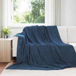 Paturi de aruncat 6 pcs Albastru marin 240 x 270 cm Molton GartenMobel Dekor