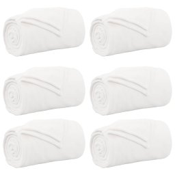 Paturi de aruncat 6 pcs Alb 220 x 240 cm Molton GartenMobel Dekor