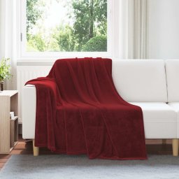 Paturi de aruncat 6 pcs Rosu Bordeaux 150 x 200 cm Molton GartenMobel Dekor