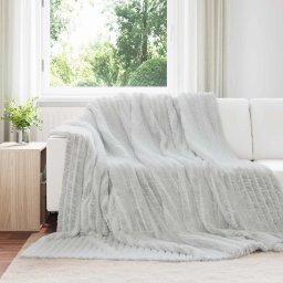 Patura de aruncat Gri 270 x 240 cm Molton GartenMobel Dekor
