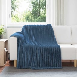 Patura de aruncat Albastru marin 200 x 150 cm Molton GartenMobel Dekor