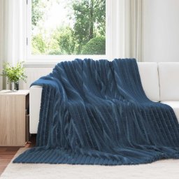 Patura de aruncat Albastru marin 240 x 220 cm Molton GartenMobel Dekor