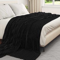 Patura de aruncat Negru 240 x 220 cm Molton GartenMobel Dekor