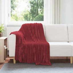 Patura de aruncat Rosu Bordeaux 150 x 130 cm Molton GartenMobel Dekor