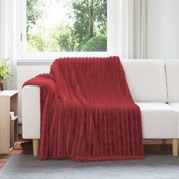 Patura de aruncat Rosu Bordeaux 200 x 150 cm Molton GartenMobel Dekor