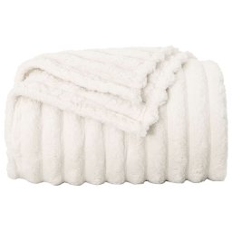 Patura de aruncat Crem 150 x 130 cm Molton GartenMobel Dekor