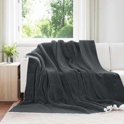 Patura de aruncat Gri închis 220 x 240 cm Molton GartenMobel Dekor