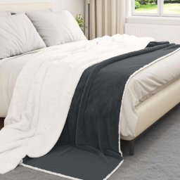 Patura de aruncat Gri închis 240 x 270 cm Molton GartenMobel Dekor