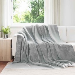 Patura de aruncat Gri 240 x 270 cm Molton GartenMobel Dekor