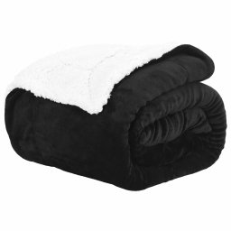 Patura de aruncat Negru 220 x 240 cm Molton GartenMobel Dekor
