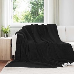 Patura de aruncat Negru 240 x 270 cm Molton GartenMobel Dekor