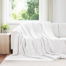 Patura de aruncat Alb 240 x 270 cm Molton GartenMobel Dekor
