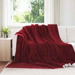 Patura de aruncat Rosu Bordeaux 240 x 270 cm Molton GartenMobel Dekor