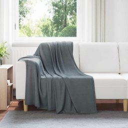 Patura de aruncat Gri închis 170 x 130 cm Molton GartenMobel Dekor