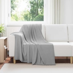 Patura de aruncat Gri 170 x 130 cm Molton GartenMobel Dekor