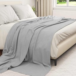 Patura de aruncat Gri 270 x 240 cm Molton GartenMobel Dekor