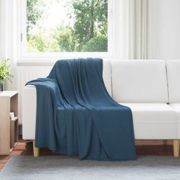 Patura de aruncat Albastru marin 170 x 130 cm Molton GartenMobel Dekor
