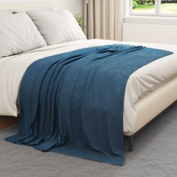 Patura de aruncat Albastru marin 200 x 150 cm Molton GartenMobel Dekor