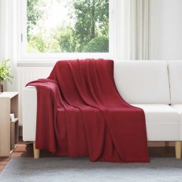 Patura de aruncat Rosu Bordeaux 200 x 150 cm Molton GartenMobel Dekor