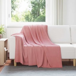 Patura de aruncat Roz 200 x 150 cm Molton GartenMobel Dekor
