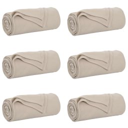 Paturi de aruncat 6 pcs Bej 200 x 150 cm Molton GartenMobel Dekor