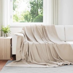 Paturi de aruncat 6 pcs Bej 240 x 220 cm Molton GartenMobel Dekor