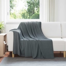 Paturi de aruncat 6 pcs Gri închis 200 x 150 cm Molton GartenMobel Dekor