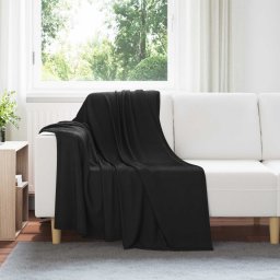 Paturi de aruncat 6 pcs Negru 170 x 130 cm Molton GartenMobel Dekor